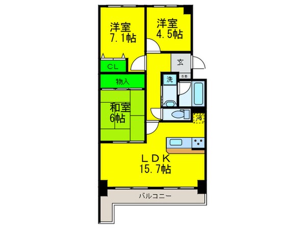 ハウゼン羽衣の物件間取画像